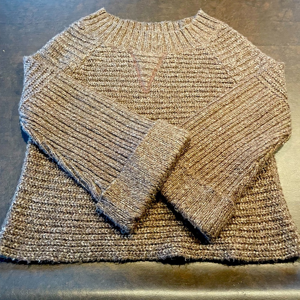 super warm brown sweater, size M by hinge